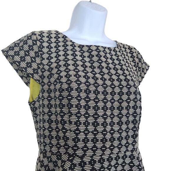 Anthropologie Maeve Dress Womens Size 0 Black & White Fit And Flare - Picture 4 of 14